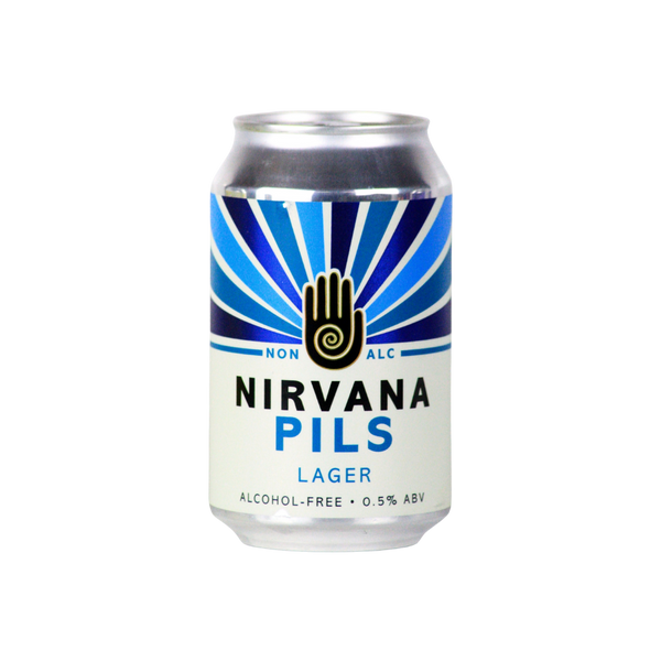 Nirvana Pils alcohol free lager in a 330ml can