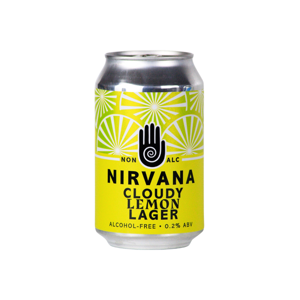 Nirvana Cloudy Lemon alcohol free lager in a 330ml can