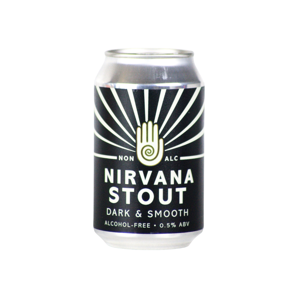 Nirvana Dark & Smooth alcohol free stout in a 330ml can