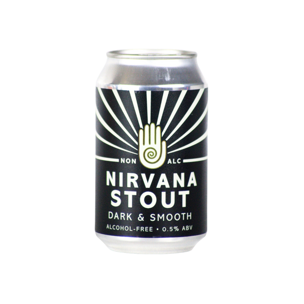 Nirvana Dark & Smooth alcohol free stout in a 330ml can