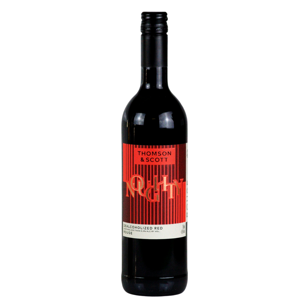 Noughty alcohol free organic red wine in a 75cl bottle