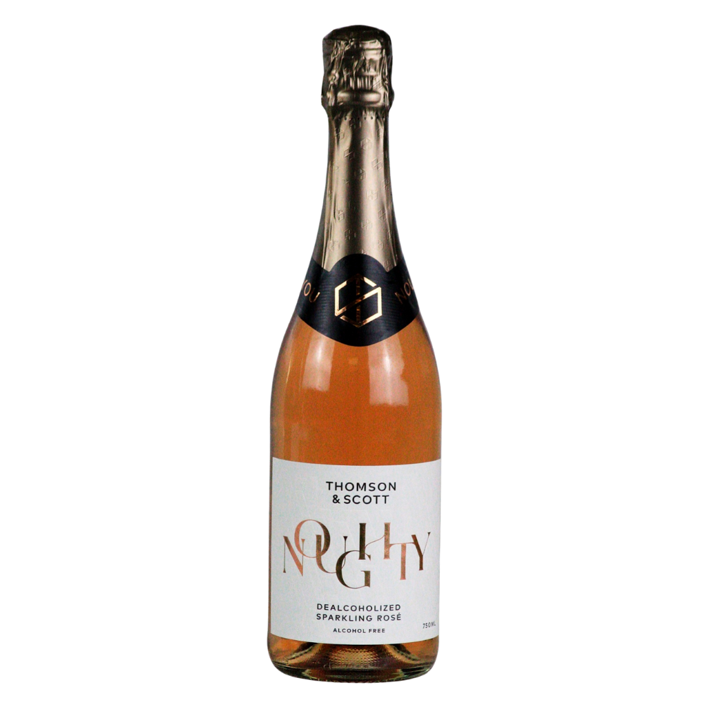 Noughty 0.0% alcohol free organic sparkling rosé in a 75cl bottle