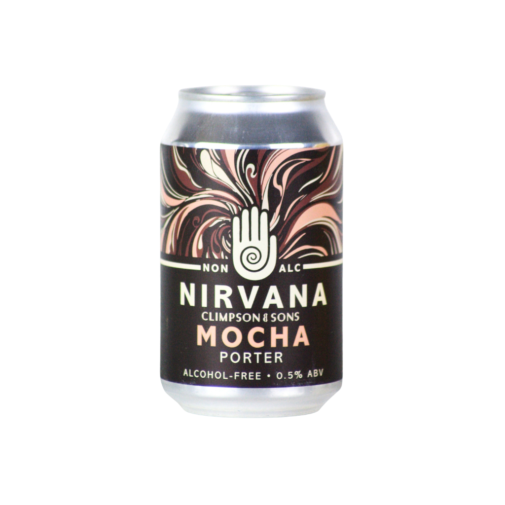 Nirvana Mocha Porter alcohol free coffee porter in a 330ml can