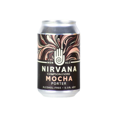 Nirvana Mocha Porter alcohol free coffee porter in a 330ml can