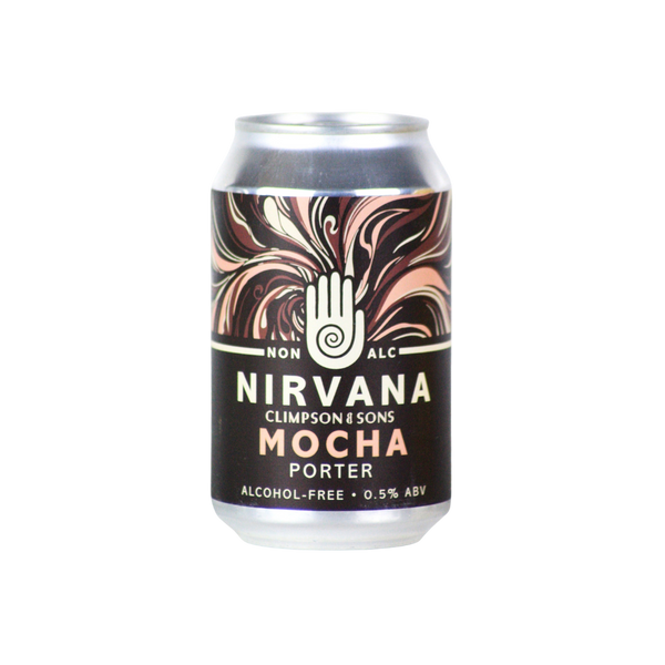 Nirvana Mocha Porter alcohol free coffee porter in a 330ml can