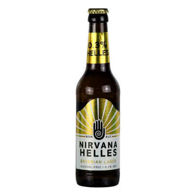 Nirvana Bavarian Helles alcohol free lager in a 330ml bottle