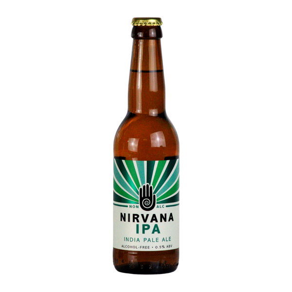 Nirvana alcohol free IPA in a 330ml bottle