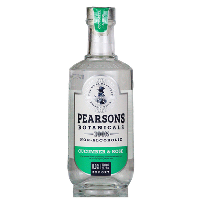 Pearsons Botanicals Cucumber & Rose 0.0% alcohol free gin alternative in a 700ml bottle