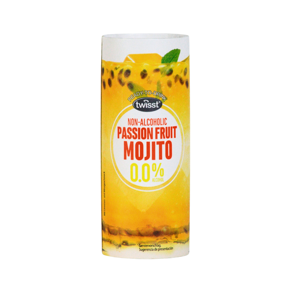 Twisst passion fruit mojito alcohol free cocktail in a can