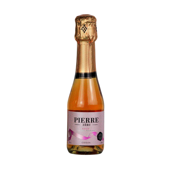 Pierre Zéro sparkling rosé 0.0% alcohol free wine in a 20cl bottle