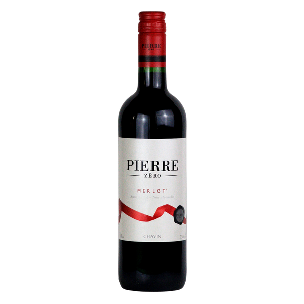 Pierre Zéro Merlot 0.0% alcohol free red wine in a 75cl bottle