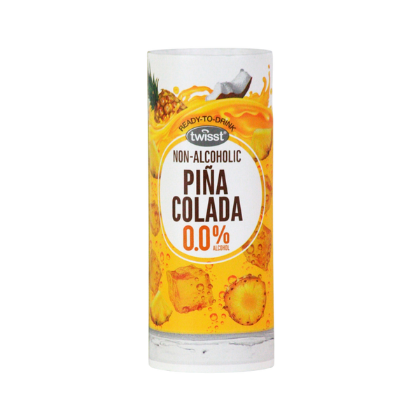 Twisst piña colada alcohol free cocktail in a can
