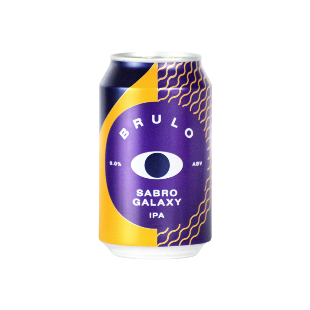 Brulo Sabro Galaxy alcohol free DDH IPA in a 330ml can