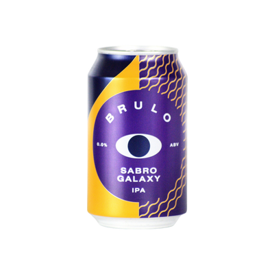 Brulo Sabro Galaxy alcohol free DDH IPA in a 330ml can