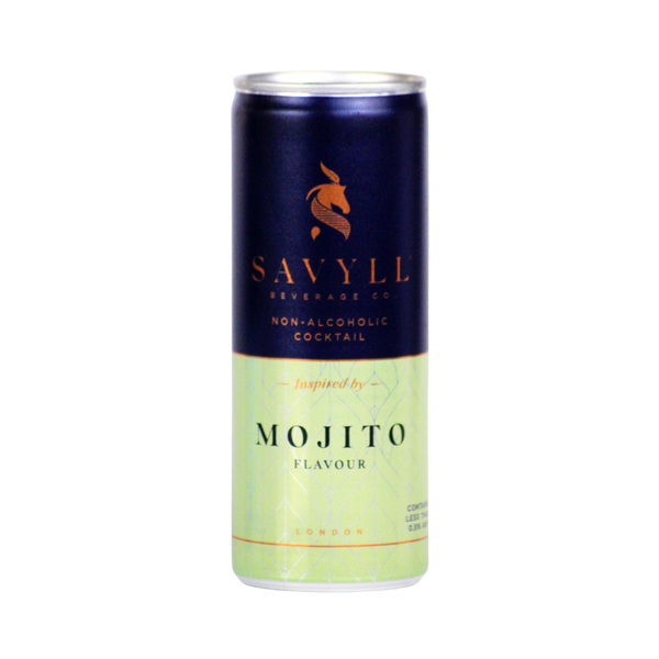 Savyll Mojito alcohol free cocktail in a can