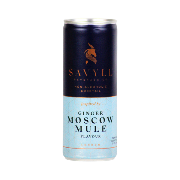 Savyll Ginger Moscow Mule alcohol free cocktail in a can