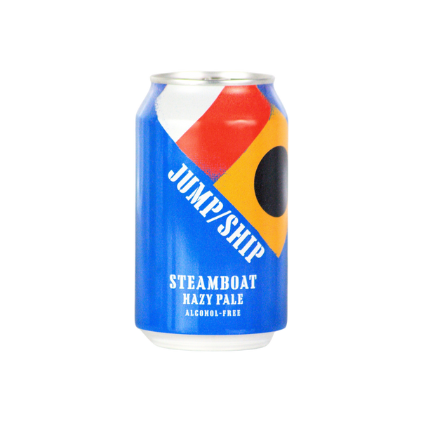 Jump Ship Steamboat alcohol free hazy pale ale in a 330ml can