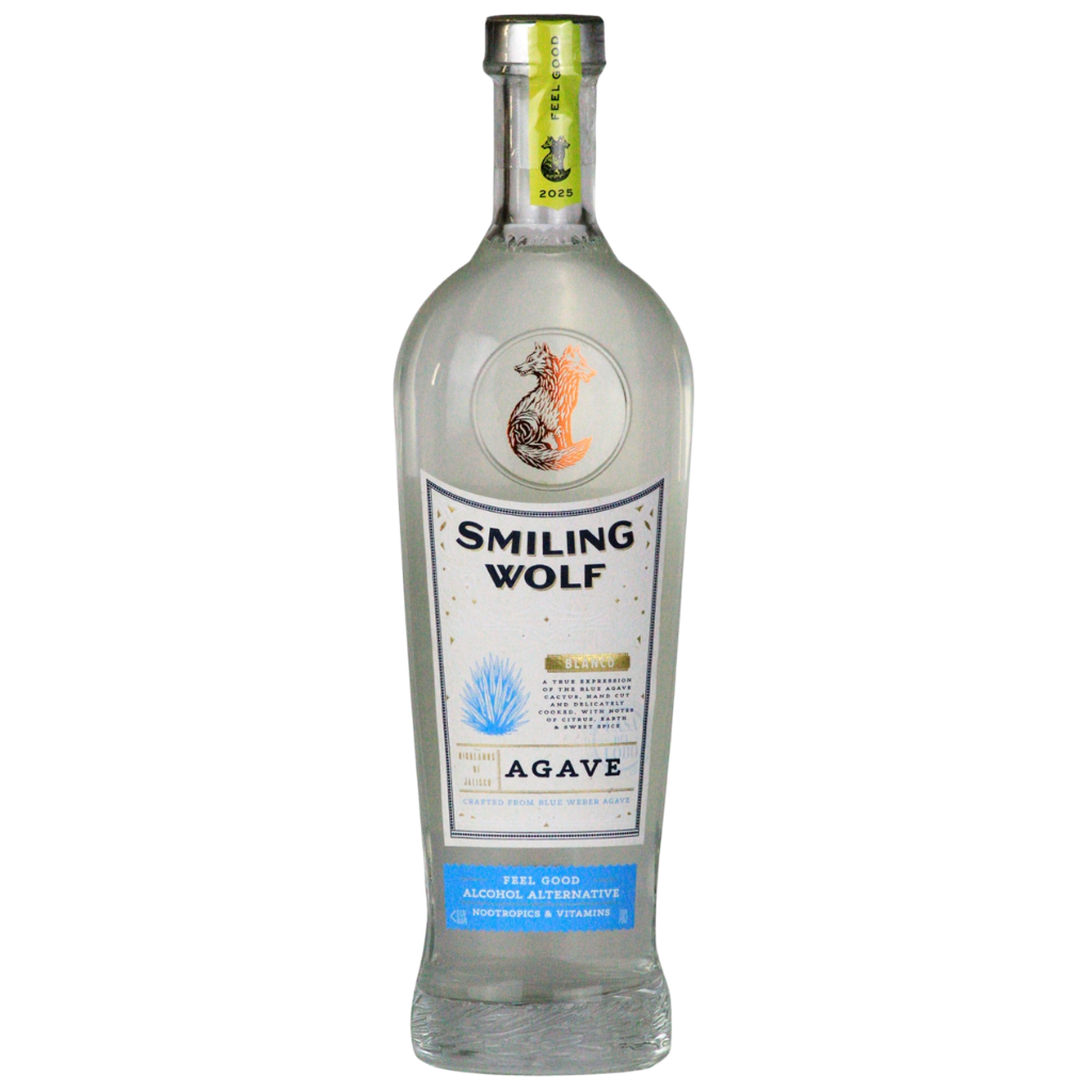 Smiling Wolf Agave alcohol free tequila alternative in a 70cl bottle