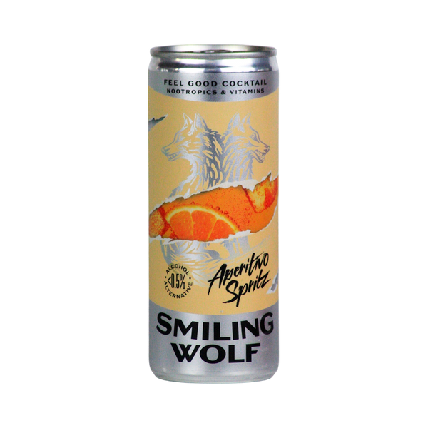 Smiling Wolf Aperitivo Spritz alcohol free cocktail in a 250ml can
