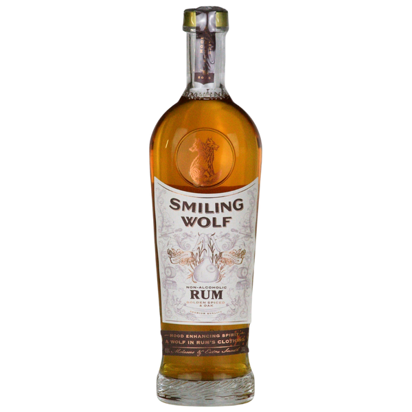 Smiling Wolf Spiced alcohol free rum alternative in a 70cl bottle