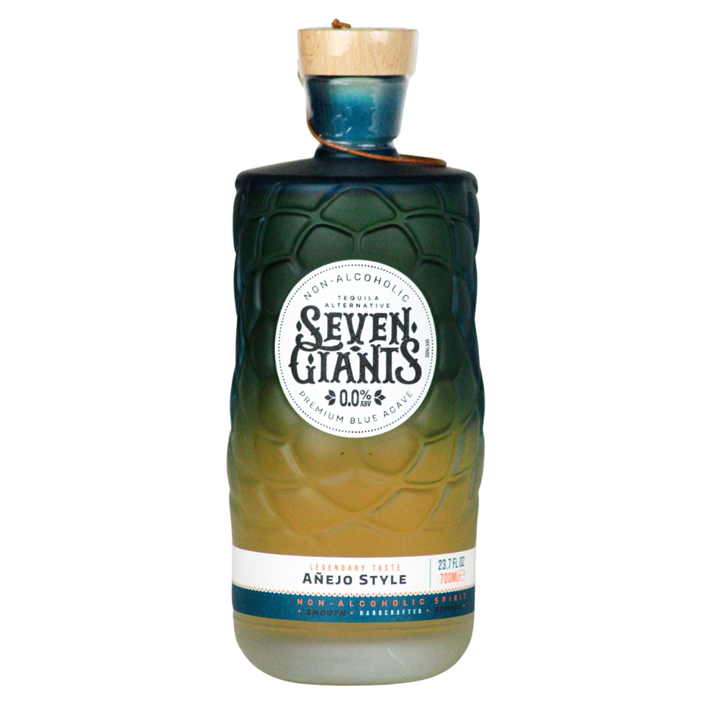 Seven Giants Añejo Style 0.0% alcohol free tequila alternative in a 700ml bottle
