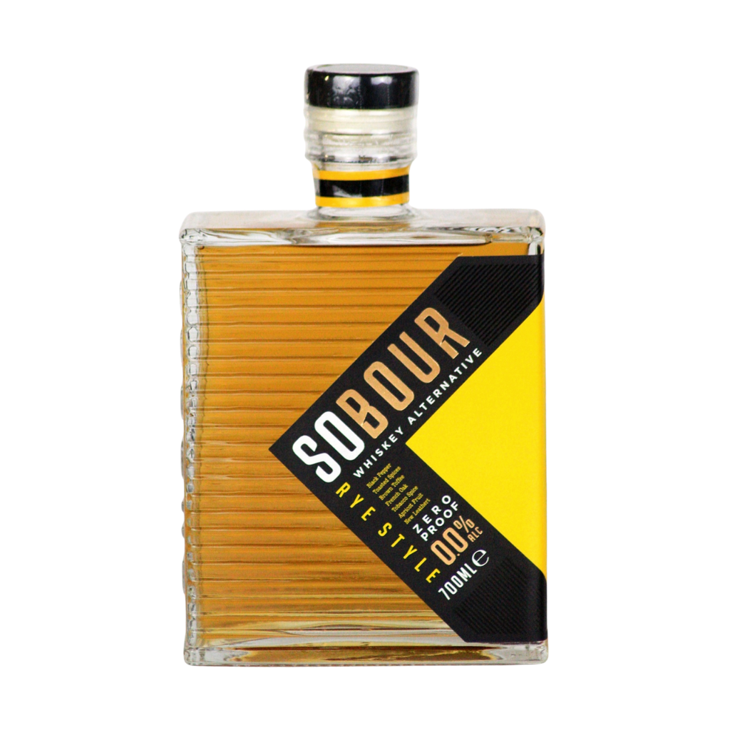 Sobour Rye Style 0.0% alcohol free bourbon alternative in a 700ml bottle