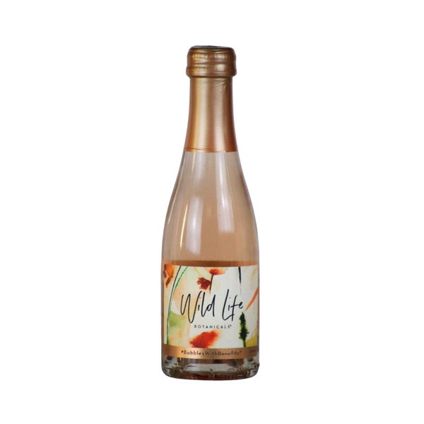 Wild Life Botanicals Blush alcohol free sparkling rosé wine in a 20cl bottle