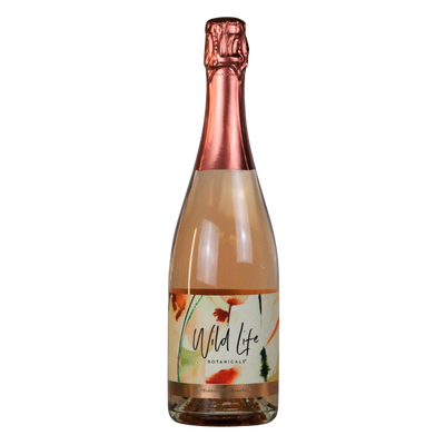 Wild Life Botanicals Blush alcohol free sparkling rosé wine in a 75cl bottle