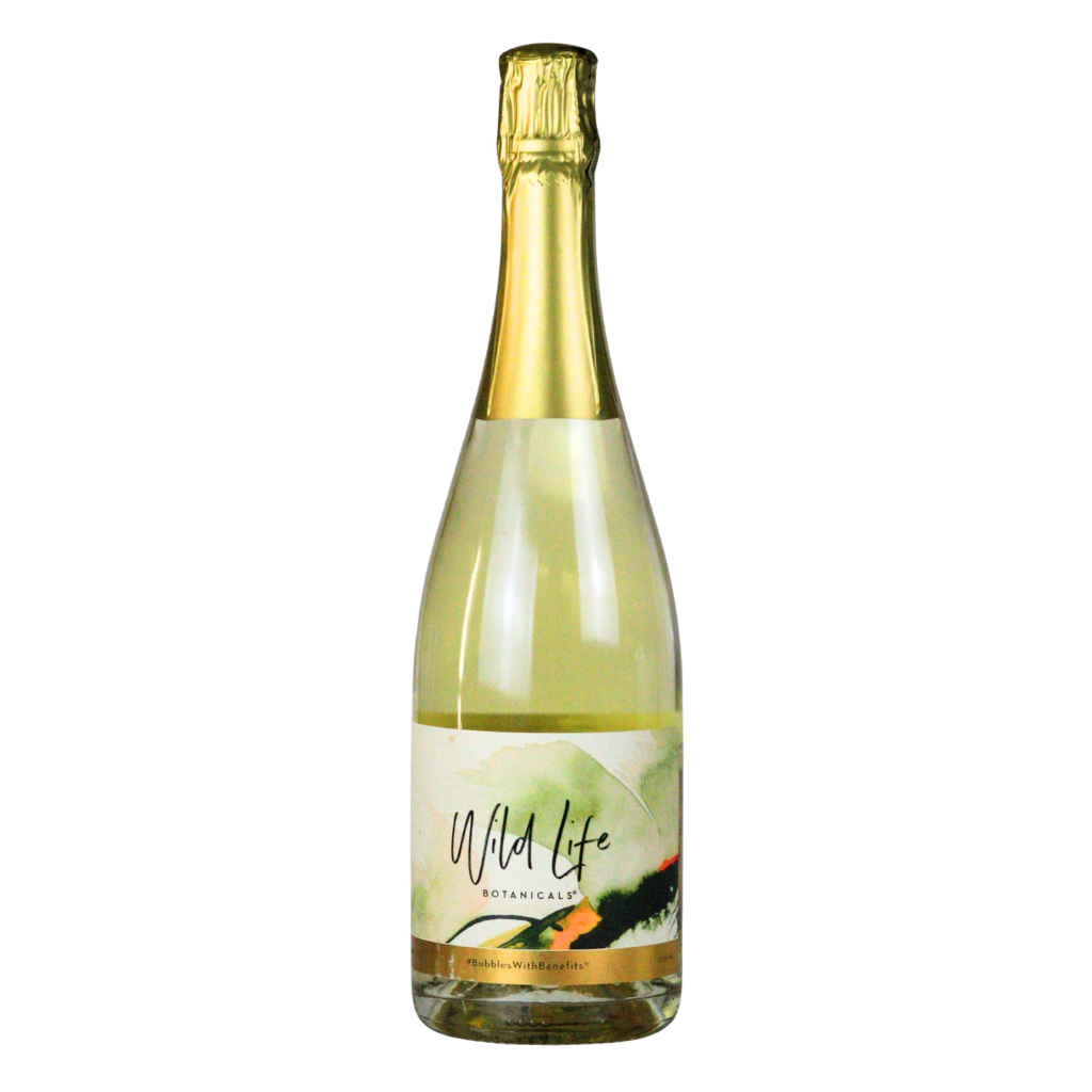 Wild Life Botanicals Nude alcohol free sparkling white wine in a 75cl bottle