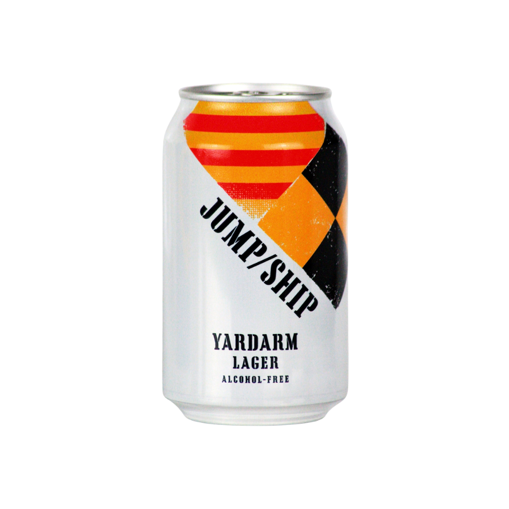 Jump Ship Yardarm alcohol free lager in a 330ml can
