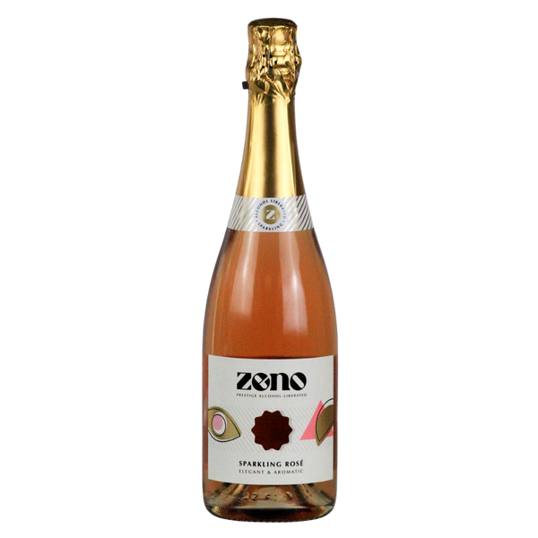 ZENO alcohol-liberated sparkling rosé wine in a 75cl bottle