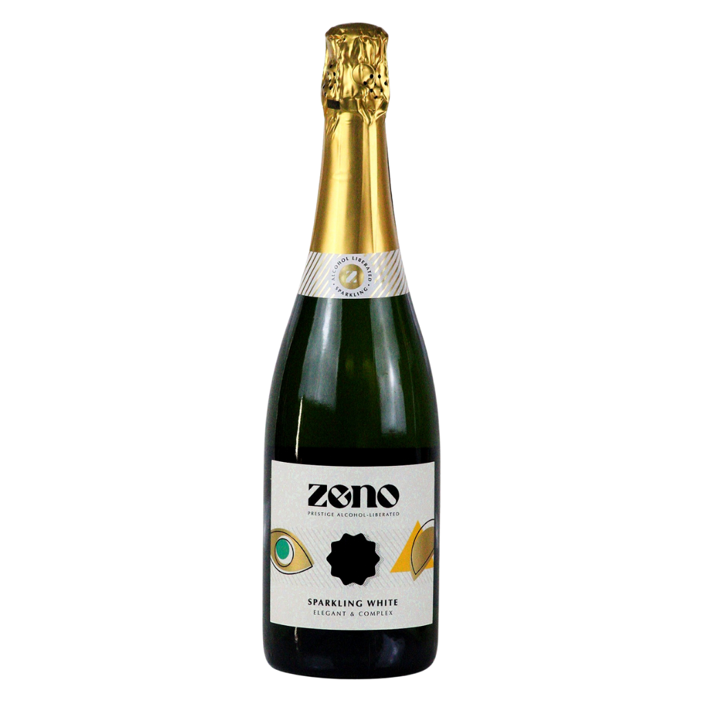 ZENO alcohol-liberated sparkling white wine in a 75cl bottle