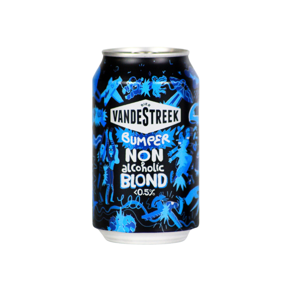 vandeStreek Bumper alcohol free blond beer in a 330ml can